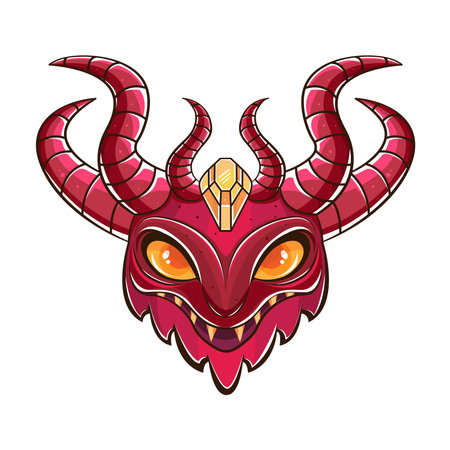 Isolated red figure heraldry vector illustrationのイラスト素材