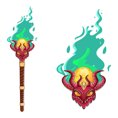 Isolated green tools heraldry vector illustrationのイラスト素材