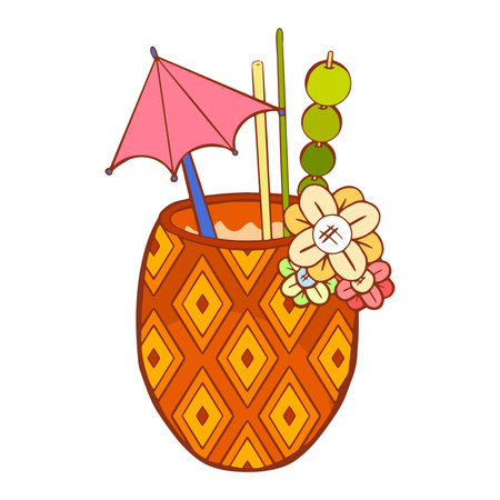 Isolated pineapple beach vector illustrationのイラスト素材