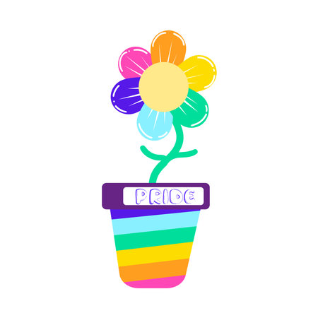 Isolated plant rainbow vector illustrationのイラスト素材