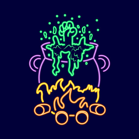 Isolated poison neon Halloween vector illustrationのイラスト素材