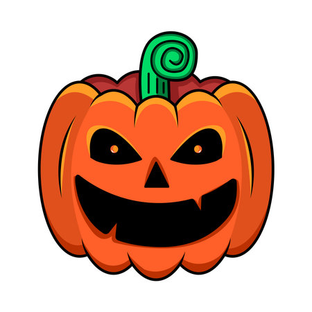 Isolated pumpkin eyes Halloween vector illustrationのイラスト素材