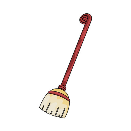 Isolated broom Halloween vector illustrationのイラスト素材