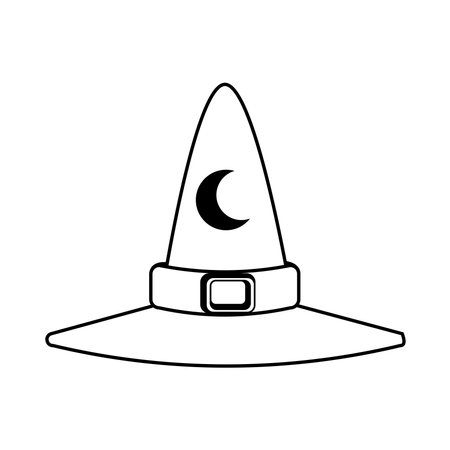 Isolated hat magician draw Halloween vector illustrationのイラスト素材