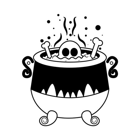 Isolated pot poison draw Halloween vector illustrationのイラスト素材