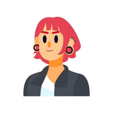 Isolated red woman vector illustrationのイラスト素材