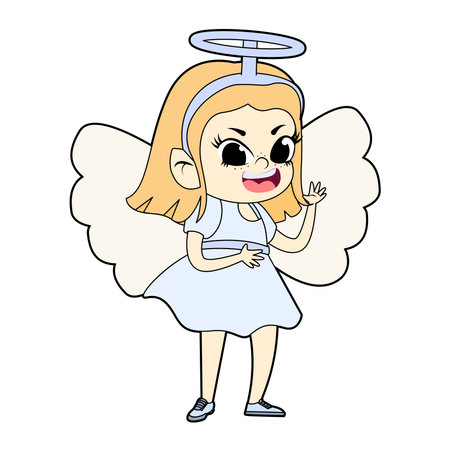 Isolated girl disguised Halloween costume Vectorのイラスト素材