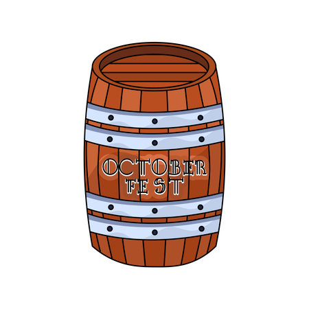 Isolated beer barrel Octoberfest season Vectorのイラスト素材