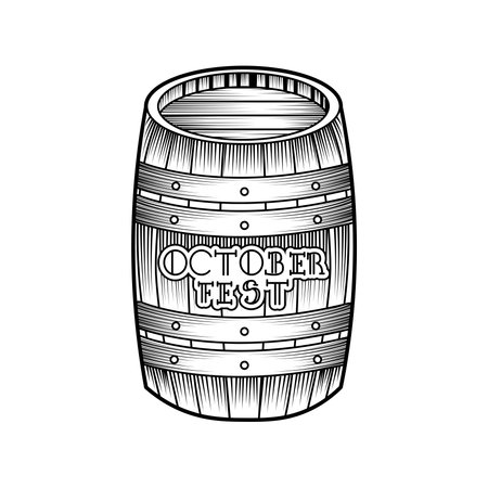 Sketch of a beer barrelのイラスト素材