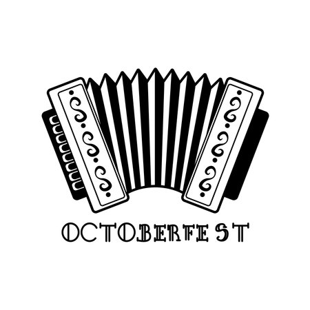 Sketch of an accordion icon Musical instrument  Vectorのイラスト素材