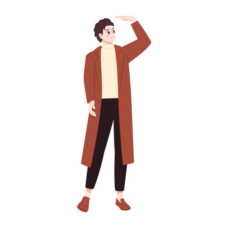 Isolated colored young male character Vectorのイラスト素材