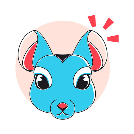 Isolated rat avatar chinese zodiac symbol Vectorのイラスト素材