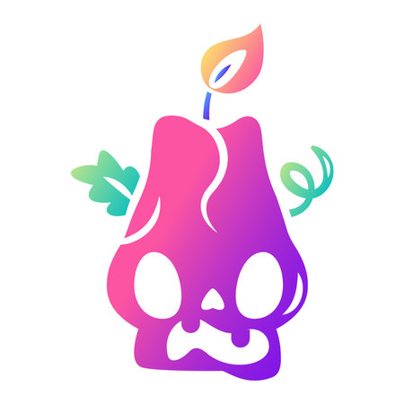 ISolated scary candle icon Halloween season Vectorのイラスト素材