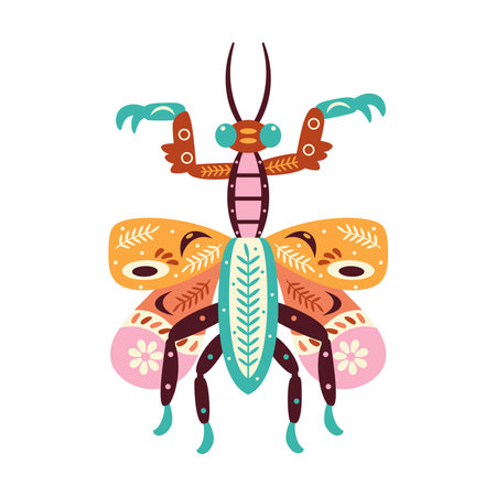 Isolated neutral colored cricket bug with patterns Vectorのイラスト素材