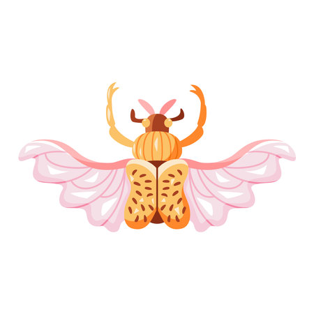 Isolated colored moth icon with details Vectorのイラスト素材