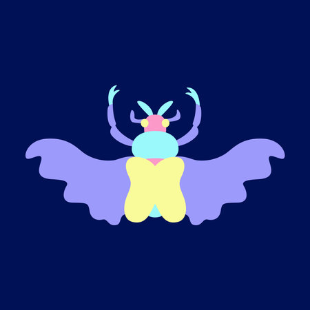 Isolated pastry colored moth icon Vectorのイラスト素材