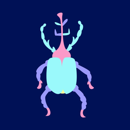 Isolated pastry colored beetle icon Vectorのイラスト素材