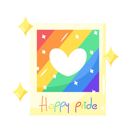 Isolated colored photography lgbt pride icon Vectorのイラスト素材