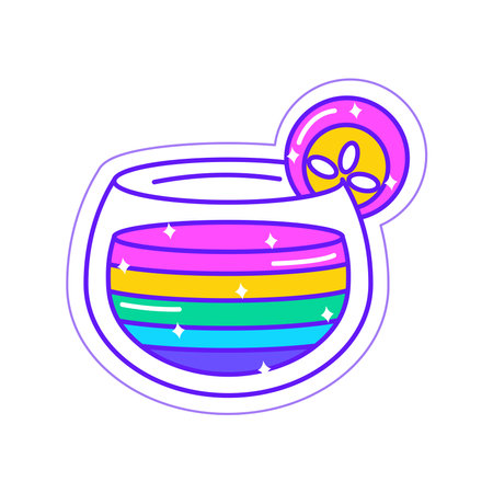 Isolated colored cocktail lgbt pride icon Vectorのイラスト素材