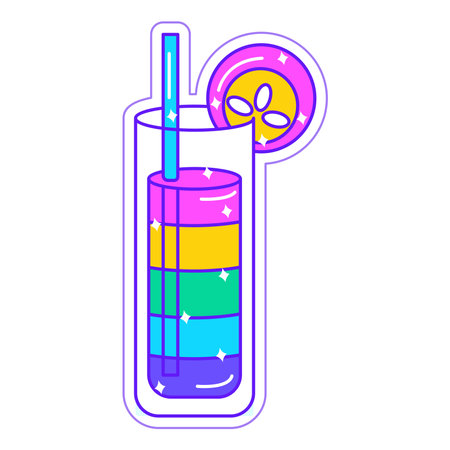 Isolated colored cocktail lgbt pride icon Vectorのイラスト素材