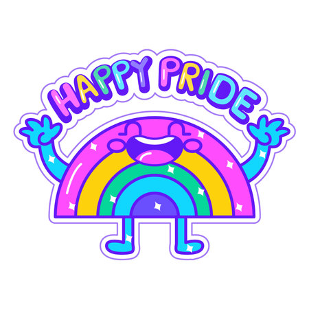 Isolated colored happy lgbt pride rainbow icon Vectorのイラスト素材