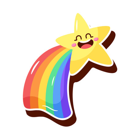Isolated colored happy star lgbt pride icon Vectorのイラスト素材