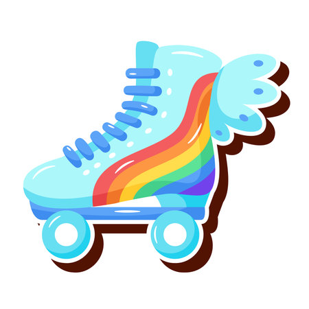 Isolated colored skate lgbt pride icon Vectorのイラスト素材