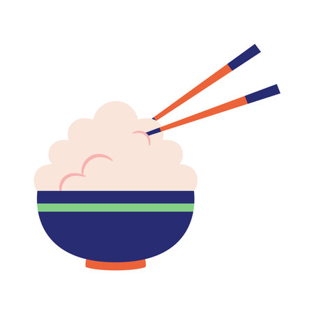 Isolated bowl food asian vector illustrationのイラスト素材