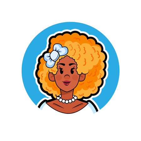 Vector Cartoon Cute Young Person Icon Isolatedのイラスト素材