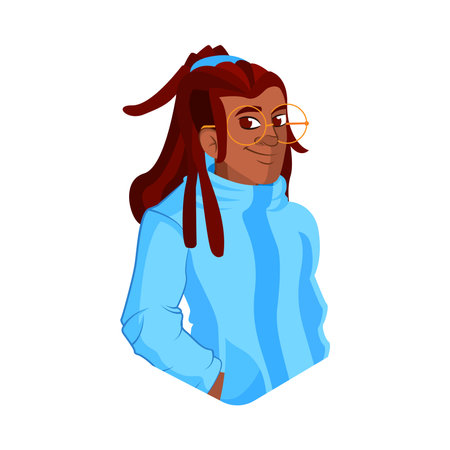 Vector Cute Cartoon Cute Young Man Isolatedのイラスト素材