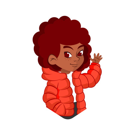 Vector Cute Cartoon Cute Kid Character Isolatedのイラスト素材