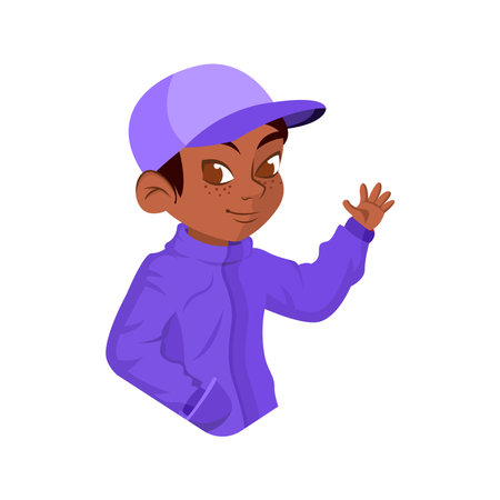 Vector Cute Cartoon Cute Kid Character Isolatedのイラスト素材