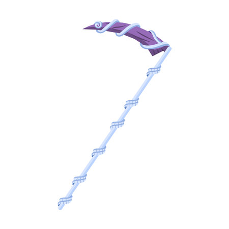 Vector Cartoon Cute Scythe Illustration Icon Isolatedのイラスト素材