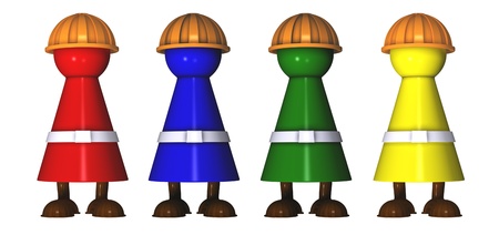 work craftmen as ludo tokensの写真素材