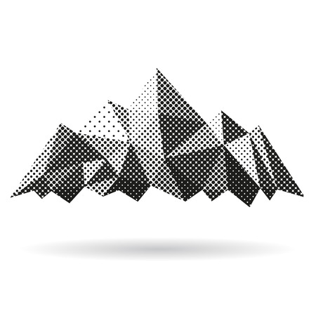 Mountain abstract isolated on a white backgroundのイラスト素材