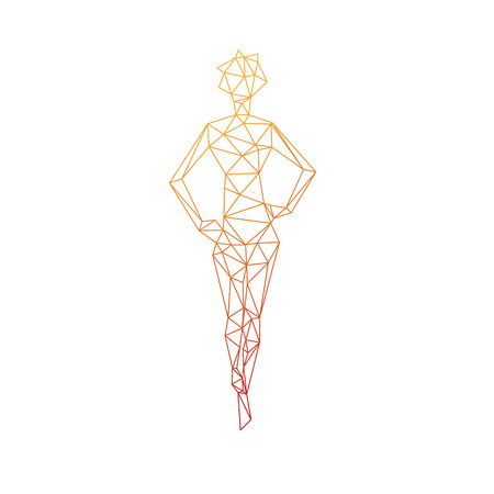 Woman silhouette abstract isolated on a white backgroundのイラスト素材