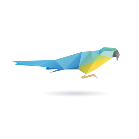 Parrot abstract isolated on a white background, vector illustration