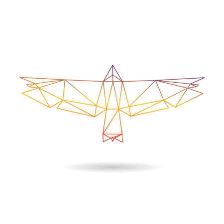 Eagle abstract isolated on a white background, vector illustrationのイラスト素材