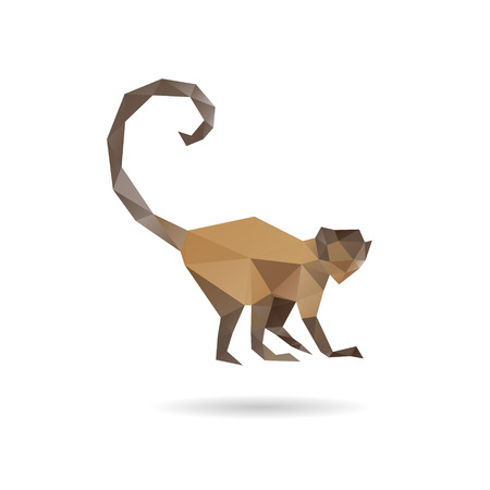 Monkey abstract isolated on a white background, vector illustrationのイラスト素材