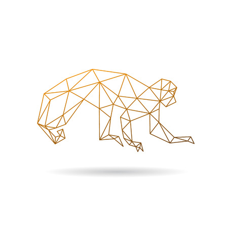 Monkey abstract isolated on a white background, vector illustrationのイラスト素材