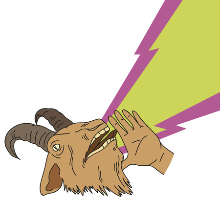 Goat isolated on a white backgroundsのイラスト素材