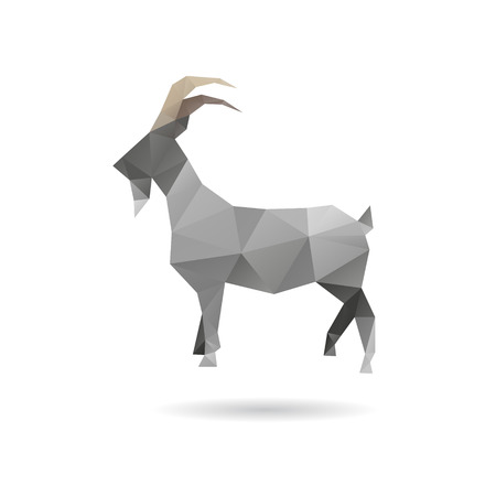 Goat abstract isolated on a white backgroundsのイラスト素材