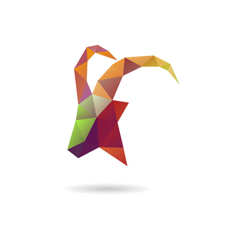 Goat head abstract isolated on a white backgroundのイラスト素材