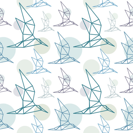 Bird seamless pattern backgrounds, vector illustrationのイラスト素材