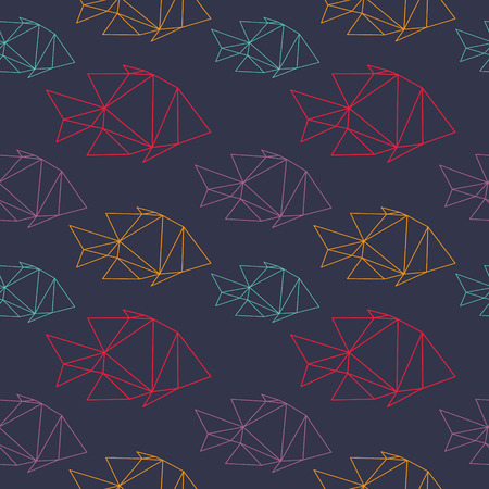 Fish seamless pattern backgrounds, vector illustrationのイラスト素材