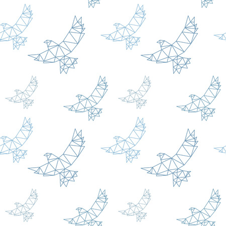Bird seamless pattern backgrounds, vector illustrationのイラスト素材