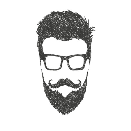 Fashion silhouette hipster style, vector illustrationのイラスト素材