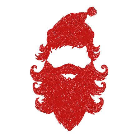 Santa claus isolated on a white backgrounds, vector illustrationのイラスト素材