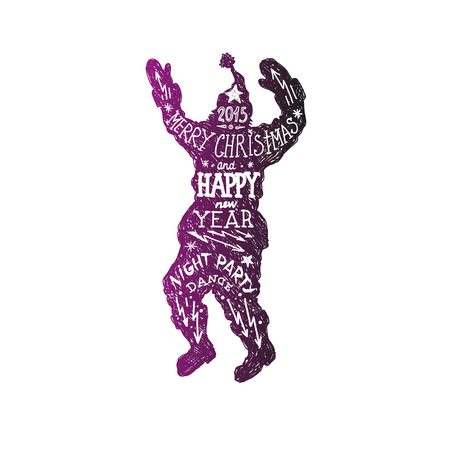 Santa claus isolated on a white backgrounds, vector illustrationのイラスト素材