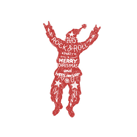 Santa claus isolated on a white backgrounds, vector illustrationのイラスト素材